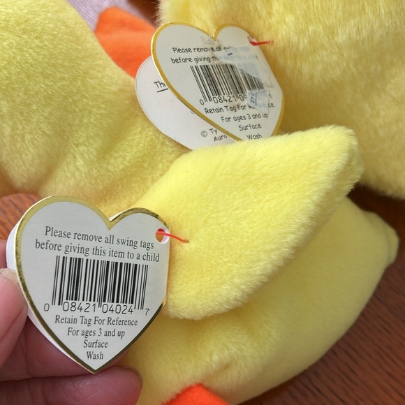 1993 AND 1995 TY BEANIE BUDDY QUACKERS & 2 BEANIE BABY QUACKERS - Picture 15 of 17
